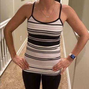 lululemon striped power Y tank size 4